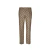 Gucci Maxi Horsebit-motif Tailored Trousers In Beige