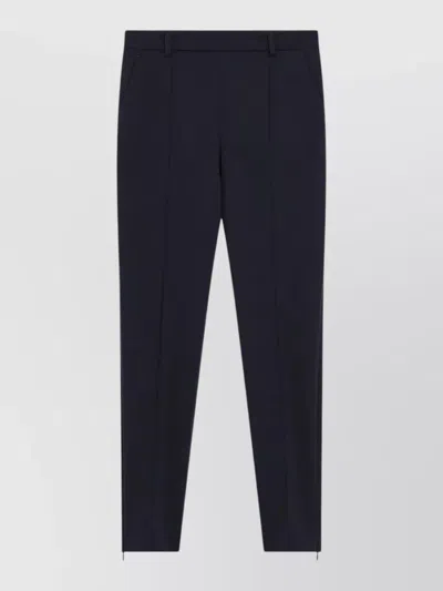 Gucci Tailored Trousers Belt Loops Side Pockets Zip In Blue