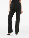 Gucci Silk And Wool Wide-leg Pants In Black