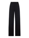 Gucci Stretch Wool Blend High Waist Trousers In Black
