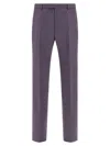 Gucci Trousers In Dry Wool Gabardine In Purple