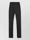 Gucci Tailored Trousers Subtle Pattern Belt Loops In Black