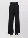 Gucci Tailored Wide Leg Wool Trousers In Black