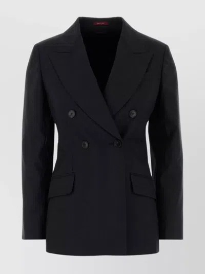 Gucci Tailored Wool Blazer Notched Lapels In Black