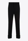 Gucci Chic Black Viscose Blend Pants For Women In Black