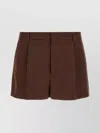 Gucci Tailored Wool Shorts With Pockets And Pleats In Black