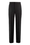 Gucci Tailored Trousers Subtle Pattern Belt Loops In Black