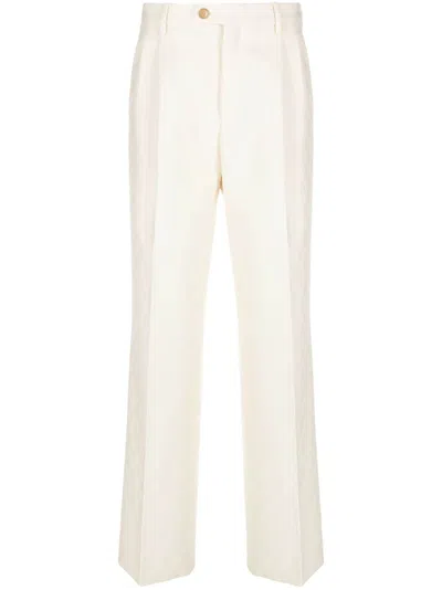 Gucci Gg Wool Trousers In White