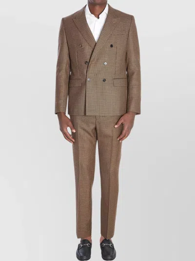 Gucci Tailored Wool Tweed Jacket With Peaked Lapels In Multi