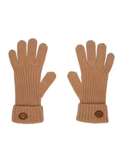 Pre-owned Gucci Tan Wool Gloves W/tags In Neutral