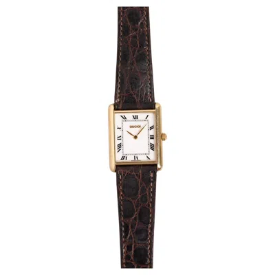 Pre-owned Gucci Tank Watch In 18k Yellow Gold, 1970–80s