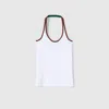 Gucci Heavy Cotton Rib Tank Top In White