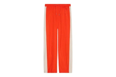 Pre-owned Gucci Tape Detail Track Pants Orange