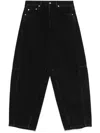 Gucci Women Baloon Denim Pants In Black