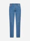 Gucci Men Tapered Leg Jeans In Blue