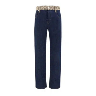 Gucci Tapered Pants With Distinctive Logo Waistband In Black