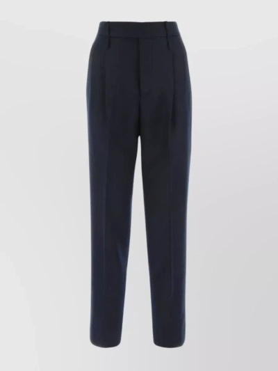 Gucci Tapered Silhouette Pleated Trousers In Blue