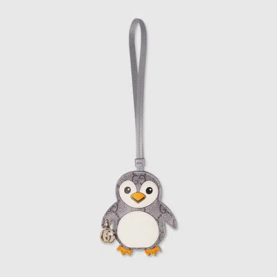Gucci Penguin-shaped Bag Charm In Gray