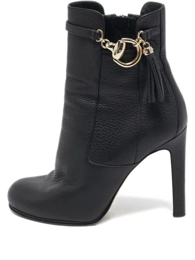 Pre-owned Gucci Tassel-detail Leather Ankle Boots