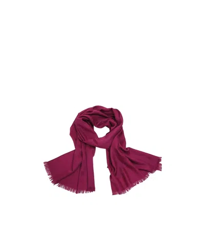 Gucci Tassel Hem Scarf In Burgundy