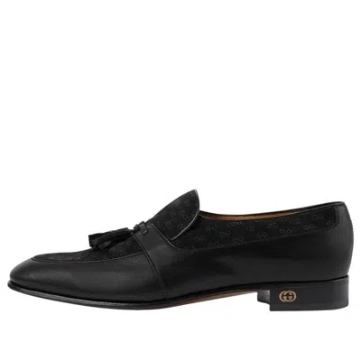 Gucci Tassel-trim Leather Loafers 'black'
