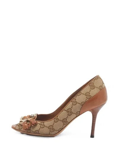 Pre-owned Gucci Tassel-detail Pumps In Neutral