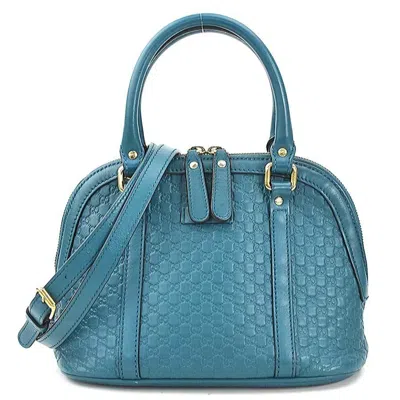 Pre-owned Gucci Teal Leather Handbag Shoulder Bag ()