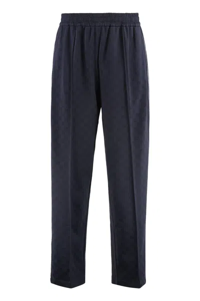 Gucci Technical Fabric Pants For Men In Blue