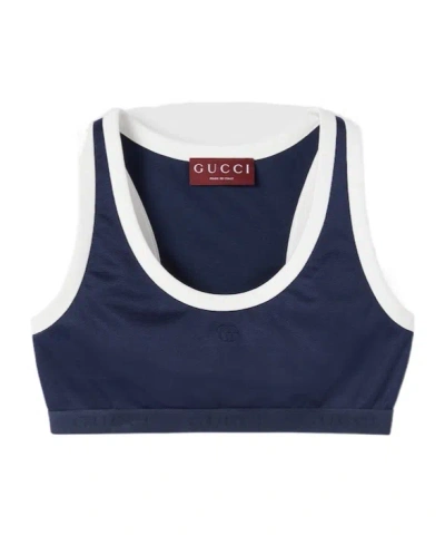 GUCCI TECHNICAL JERSEY TOP WITH LOGO