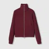 Gucci Technical Jersey Zip Jacket In Red