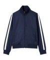 Gucci Technical Jersey Zip Jacket With Embroidery In Blue