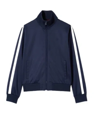 GUCCI TECHNICAL JERSEY ZIP JACKET WITH EMBROIDERY