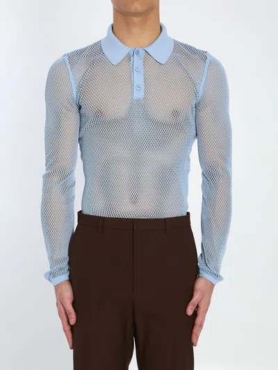 GUCCI GUCCI TECHNICAL MESH POLO SHIRT