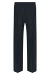 Gucci Embroidered Drawstring Pants In Blue