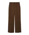 Gucci Women Technical Panama Trousers In Brown