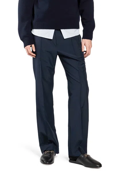 Gucci Technical Panama Sportswear Trousers In Blue