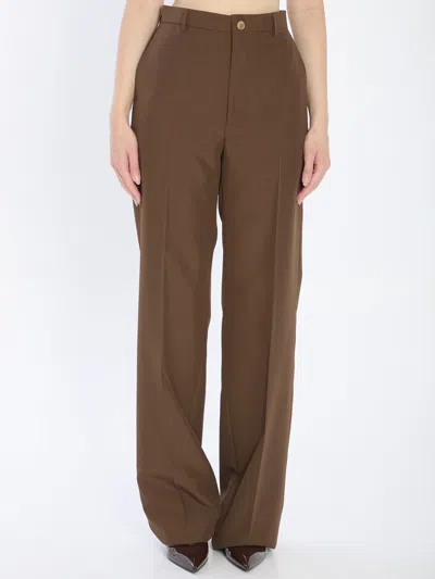 Gucci Technical Panama Trousers In Animal Print