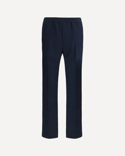 Gucci Men Technical Panama Trousers In Blue