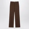 Gucci Technical Panama Trousers Women In Brown