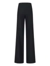 Gucci Stretch Wool Blend High Waist Trousers In Blue