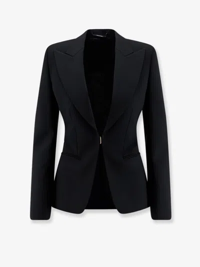 Gucci Technical Wool Blazer In Black