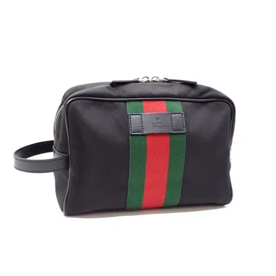 Gucci Techno Black Canvas Clutch Bag ()