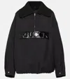 Gucci Techno Gabardine Half-zip Jacket In Black