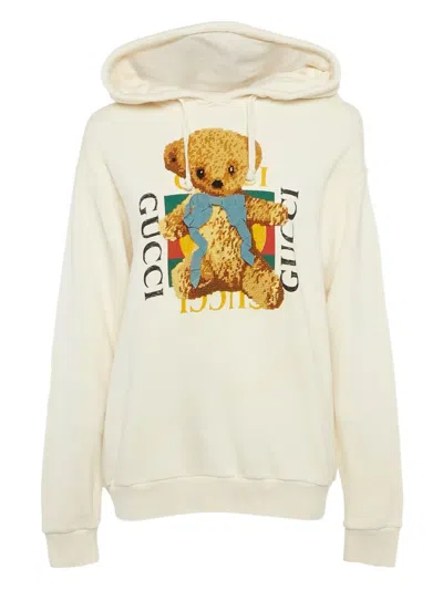 Pre-owned Gucci Teddy Bear-embroidered Hoodie