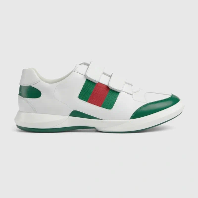 Gucci Teen Ace Trainer In Bianco