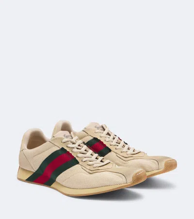 Gucci Tempo Suede-trimmed Sneakers In Multi