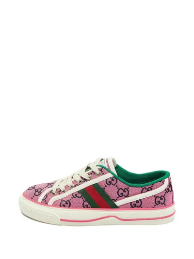 Pre-owned Gucci Tennis 1977 Canvas Sneakers In Purple