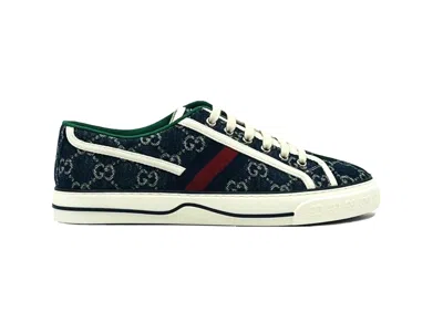 Pre-owned Gucci Tennis 1977 Denim Gg Blue Sneakers In Blau