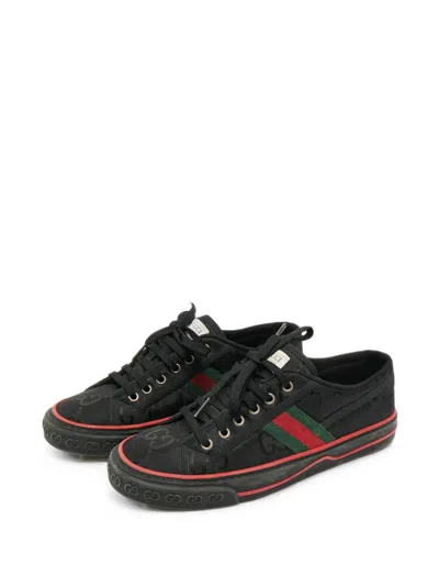 Pre-owned Gucci Tennis 1977 Lace-up Sneakers In Black