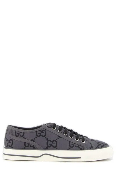 Gucci Gg Tennis Ripstop Tech Sneakers In Black,grey